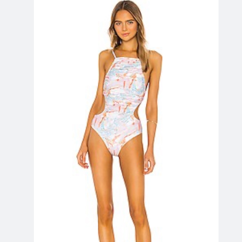 WeWoreWhat LIV one piece swimsuit in “sky blue”